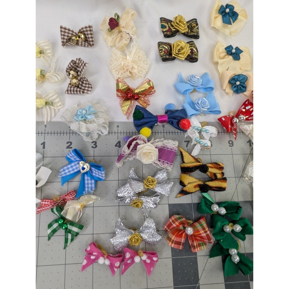 Homemade Bows Ribbons‎ Child Size Lot - Picture 3 of 9